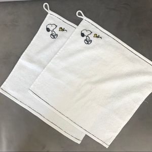 SNOOPY hand towel x 2